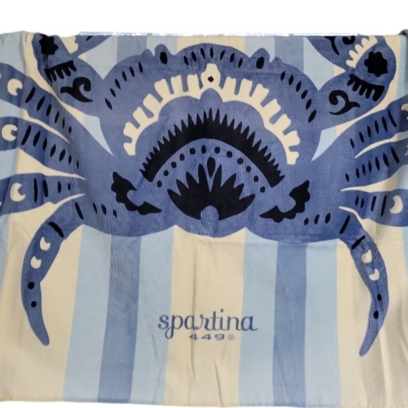 Spartina 449 Blue Crab Beach Towel NEW - Picture 2 of 7